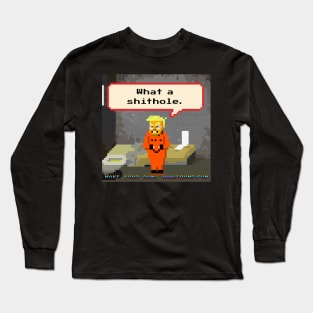 8-bit Donald Trump in Prison Long Sleeve T-Shirt